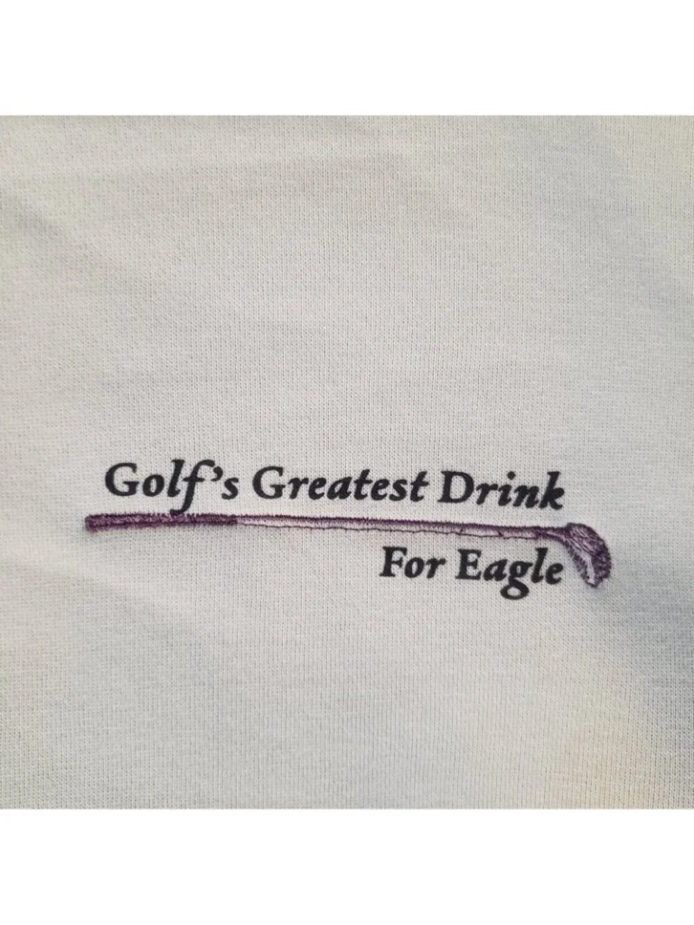 Free Planet Relaxed Fit White Crewneck Size L 'Golfs Greatest Drink For Eagle'